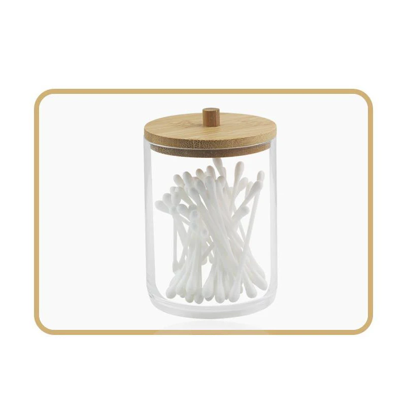 Storage Box with Bamboo Lids Acrylic Round Qtip Storage Box Container Cotton Pad Organizer Jewelry Holder Candy
Storage Box with Bamboo Lids Acrylic Round Qtip Storage Box Container Cotton Pad Organizer Jewelry Holder Candy