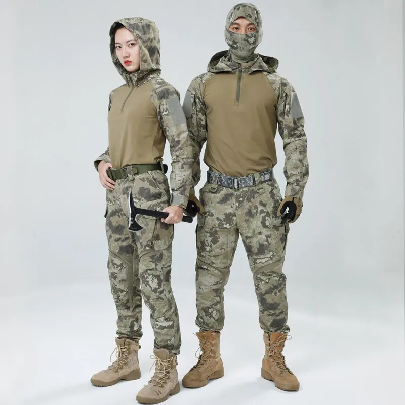 Hooded Tactical Camouflage Clothes Suit Army Fans CS Field Combat Training Uniform Outdoor Airsoft Shooting Military Shirt Pants
Hooded Tactical Camouflage Clothes Suit Army Fans CS Field Combat Training Uniform Outdoor Airsoft Shooting Military Shirt Pants