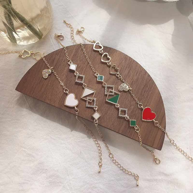 VSnow Korean Sweet Hollow Out Square Geometric Enamel Bracelets for Women Cubic Zircon Love Heart Metal Bracelets Jewelry
VSnow Korean Sweet Hollow Out Square Geometric Enamel Bracelets for Women Cubic Zircon Love Heart Metal Bracelets Jewelry