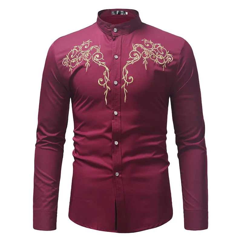 Large Size Long Sleeve Leisure Embroidered Standing Collar Shirt, Shirts for Men , Men Shirts , Men Clothing
Large Size Long Sleeve Leisure Embroidered Standing Collar Shirt, Shirts for Men , Men Shirts , Men Clothing