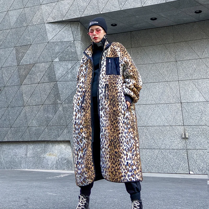 Johnature Fashion Thicken Long Winter Coat Women 2021 New Streetwear Leopard Turn-down Collar Outerwear Loose Womens Coats
Johnature Fashion Thicken Long Winter Coat Women 2021 New Streetwear Leopard Turn-down Collar Outerwear Loose Womens Coats
