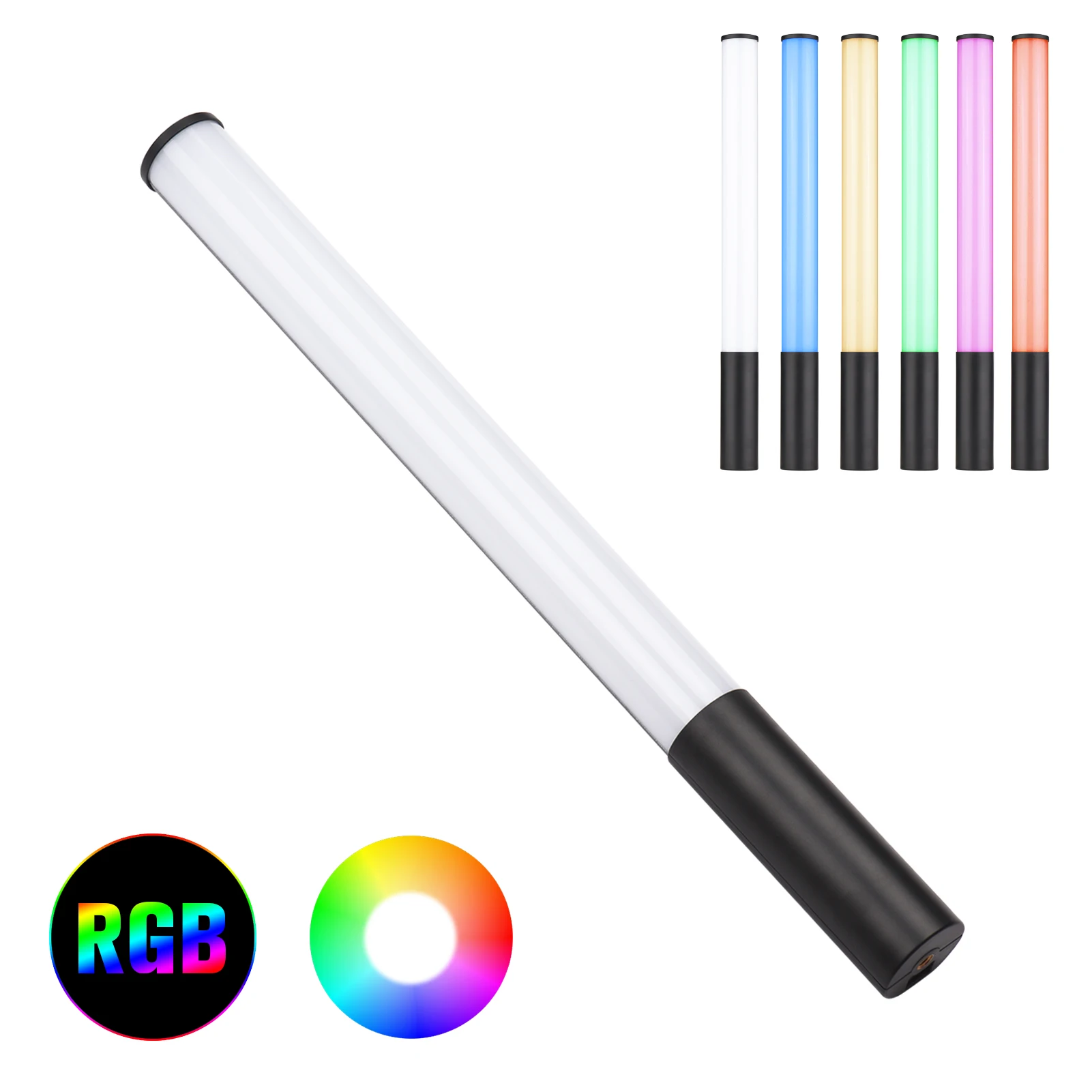 RGB Handheld Photography Video LED Light Bi-Color Temperature 2500K-9900K with 7 Kinds of Lighting Effects Magnetic Absorption
RGB Handheld Photography Video LED Light Bi-Color Temperature 2500K-9900K with 7 Kinds of Lighting Effects Magnetic Absorption