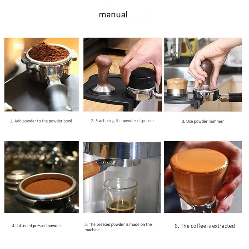58mm Espresso Coffee Tamper Stainless Steel Thread Bottom Coffee Powder Bean Press Hammer with Wooden Handle for Barista
58mm Espresso Coffee Tamper Stainless Steel Thread Bottom Coffee Powder Bean Press Hammer with Wooden Handle for Barista