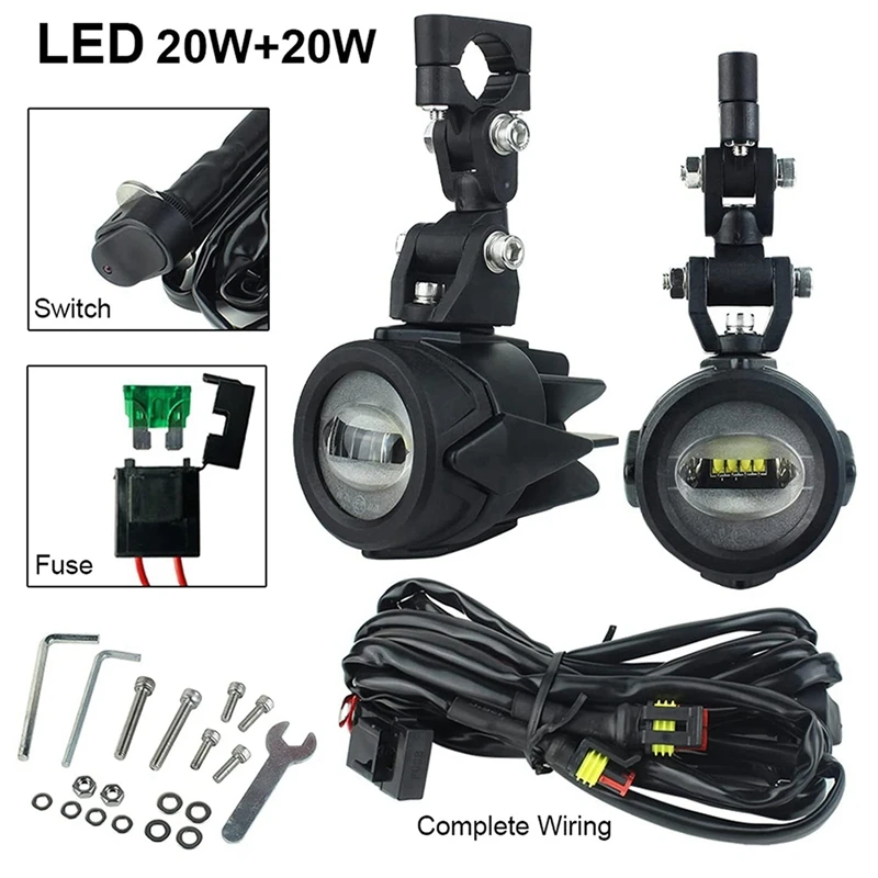 Motorcycle Headlights Spotlights Fog Lights 40W 6000K Auxiliary Lights for BMW- R1200GS F800GS F700GS F650 K1600
Motorcycle Headlights Spotlights Fog Lights 40W 6000K Auxiliary Lights for BMW- R1200GS F800GS F700GS F650 K1600