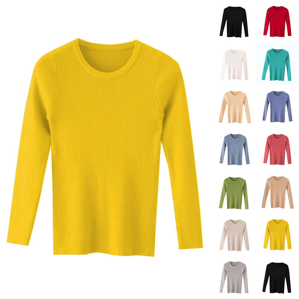 Womens Long Sleeves Slim Fit Crew Neck Ladies Plain Loose Tops Casual Blouse T-Shirt Pullover Tops Round Neck Casual Solid Cloth
Womens Long Sleeves Slim Fit Crew Neck Ladies Plain Loose Tops Casual Blouse T-Shirt Pullover Tops Round Neck Casual Solid Cloth