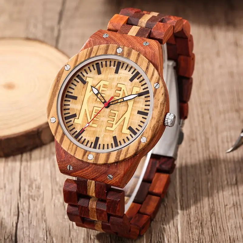Wooden Men'S Quartz Watch Zebra Wood Ke Red And White Screw Wooden Watch Fashion Women'S Watch Exquisite Watch
Wooden Men'S Quartz Watch Zebra Wood Ke Red And White Screw Wooden Watch Fashion Women'S Watch Exquisite Watch