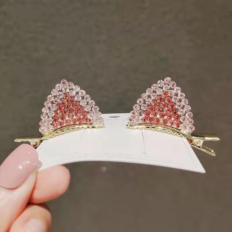 Cat Ear Hair Accessories Cute Hairpin Girl Banger Top Clamp Duckbill Clip Shine Water Drill Edge Clamp Hairpin Korean Barrettes
Cat Ear Hair Accessories Cute Hairpin Girl Banger Top Clamp Duckbill Clip Shine Water Drill Edge Clamp Hairpin Korean Barrettes