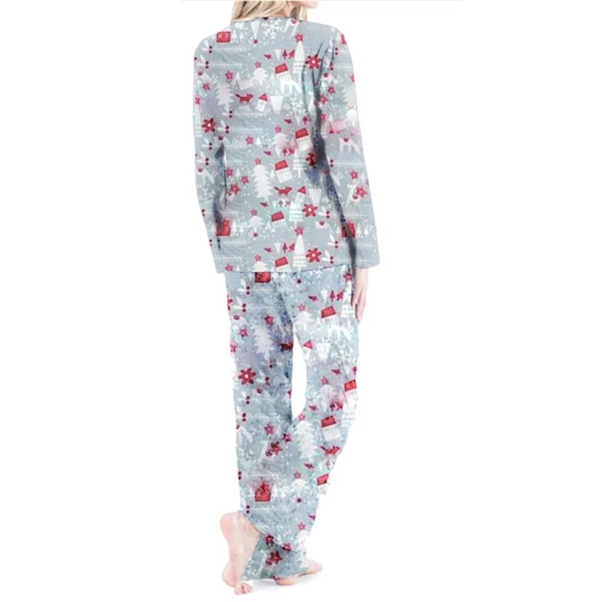 Christmas Pajama Sets Sleepwear Long-sleeved Trousers Autumn and Winter New Women's Loose Home Wear Pajamas Women Suits Printing
Christmas Pajama Sets Sleepwear Long-sleeved Trousers Autumn and Winter New Women's Loose Home Wear Pajamas Women Suits Printing