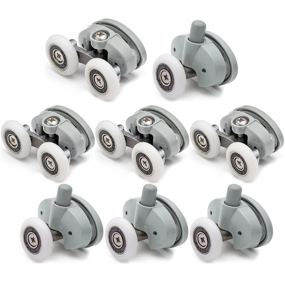 Двухколесный сменный ролик для душевой двери диаметром 23 мм/25 мм|shower door rollers|shower