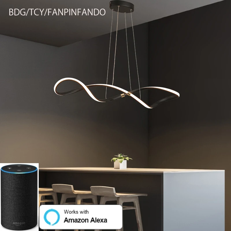 LODOO Matte black Modern Led Chandeleir For restaurant Kitchen island Hanging lamps Living room Bedroom Chandeleirs Alex control
LODOO Matte black Modern Led Chandeleir For restaurant Kitchen island Hanging lamps Living room Bedroom Chandeleirs Alex control