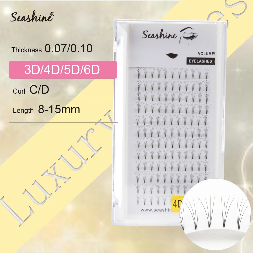 Seashine Russian Premade Volume Fans Lash Extension 3D/4D/5D/6D Short Stem Eyelashes Extesion
Seashine Russian Premade Volume Fans Lash Extension 3D/4D/5D/6D Short Stem Eyelashes Extesion