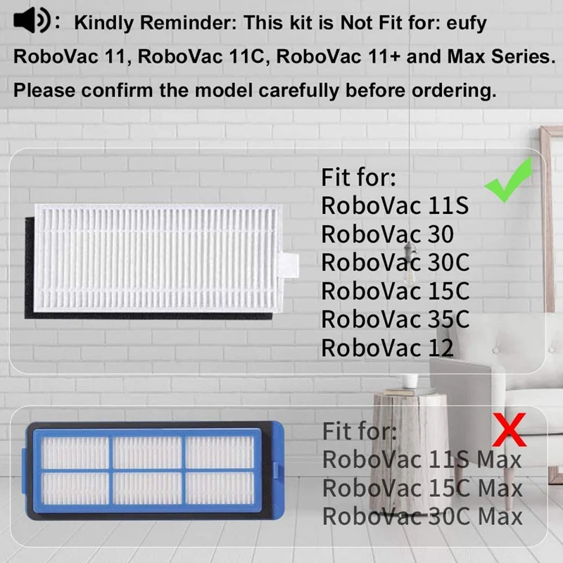 Replacement Parts Kit for Eufy RoboVac 11S RoboVac 30 RoboVac 30C RoboVac 15C RoboVac 12 RoboVac 35C Robotic Accessories
Replacement Parts Kit for Eufy RoboVac 11S RoboVac 30 RoboVac 30C RoboVac 15C RoboVac 12 RoboVac 35C Robotic Accessories