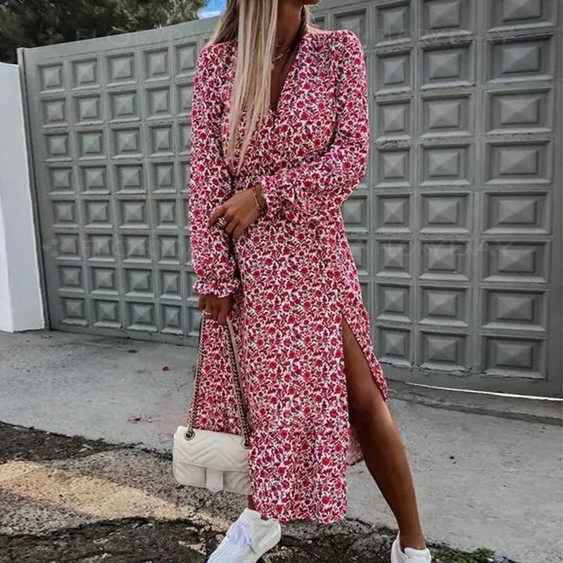 Autumn Long Floral Print Dress Robe For Women 2021 Casual Long Sleeve Split Dress Female Boho Elegant Maxi Party Vestidos Spring
Autumn Long Floral Print Dress Robe For Women 2021 Casual Long Sleeve Split Dress Female Boho Elegant Maxi Party Vestidos Spring