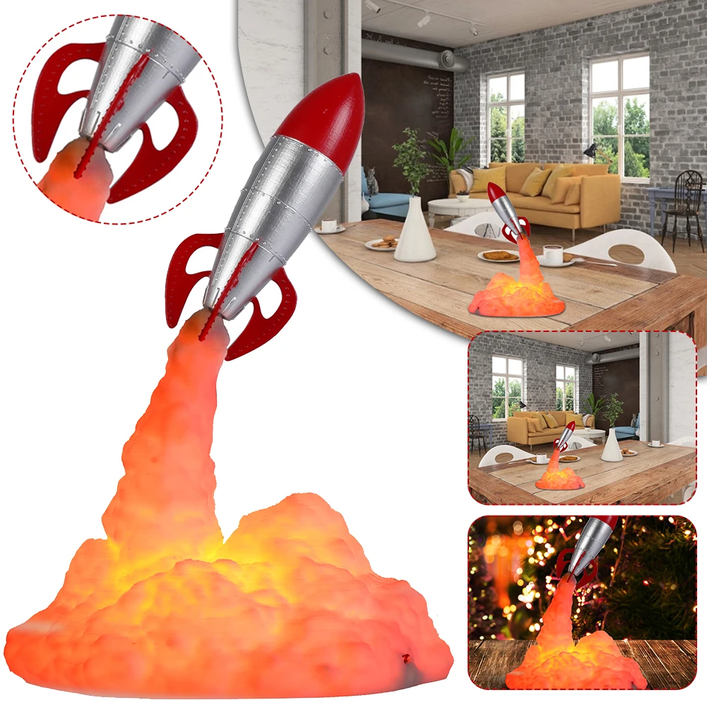 3D Print Rocket Lamp LED USB Rechargeable Night Light Desktop Lamp Ornaments for Home Office Decor Kids Birthdaygoodbeautiful
3D Print Rocket Lamp LED USB Rechargeable Night Light Desktop Lamp Ornaments for Home Office Decor Kids Birthdaygoodbeautiful