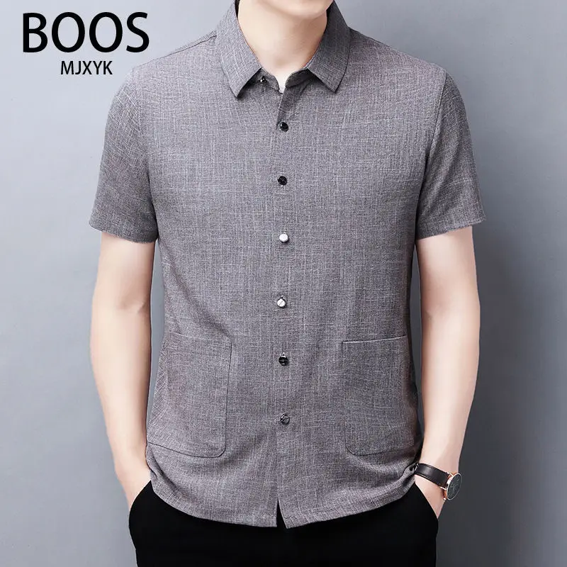 Summer Short Sleeve Shirt Men's Solid Color Loose Linen Cotton Lapel Chinese Style Tang Suit Рубашка Блузки Men Одежда Genuine
Summer Short Sleeve Shirt Men's Solid Color Loose Linen Cotton Lapel Chinese Style Tang Suit Рубашка Блузки Men Одежда Genuine
