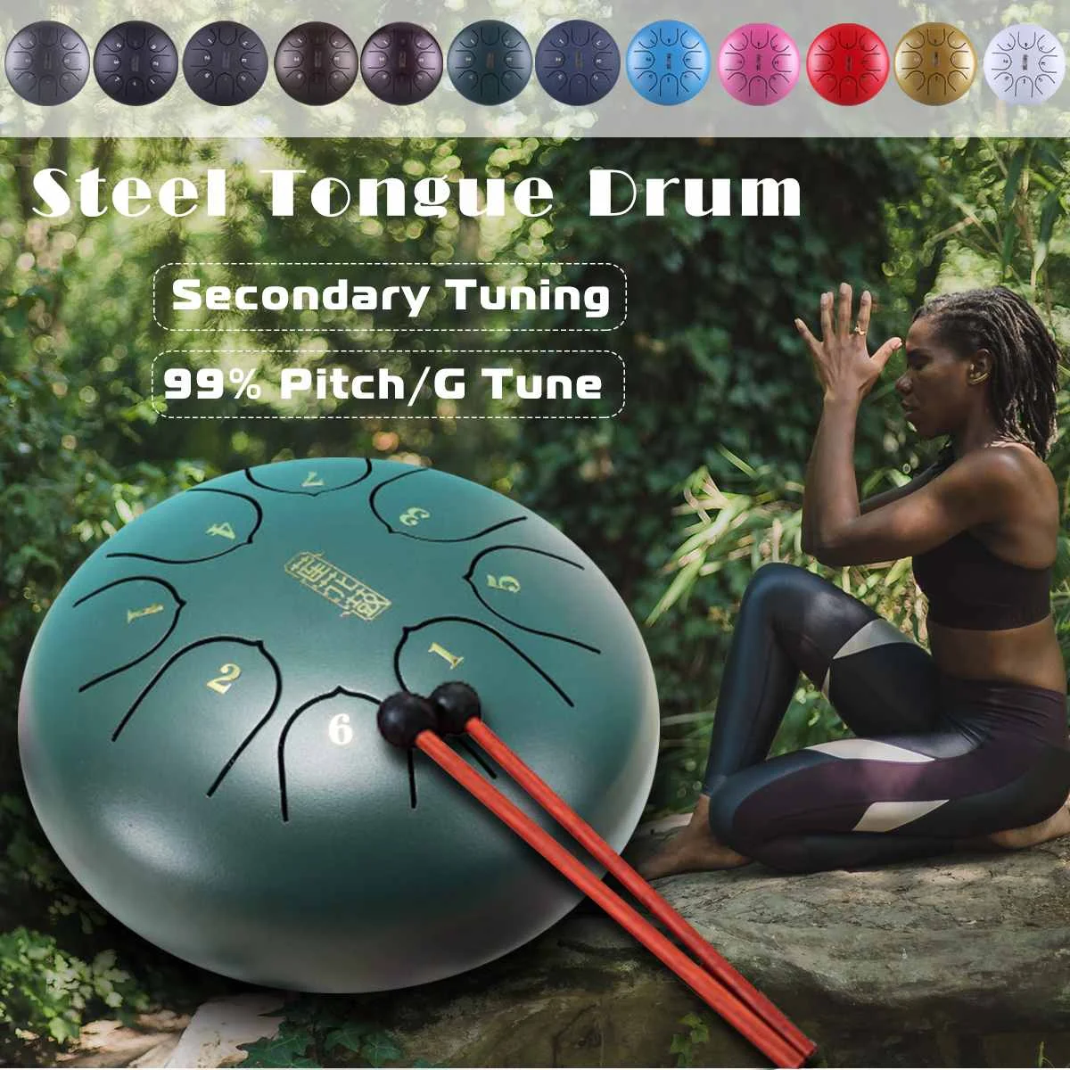 Tongue Drum 6 Inch 8 Tune Steel Drum Handpan Drum Tankdrum with Drum Mallets Carrying Bag Handpan Gift Percussion Instruments
Tongue Drum 6 Inch 8 Tune Steel Drum Handpan Drum Tankdrum with Drum Mallets Carrying Bag Handpan Gift Percussion Instruments