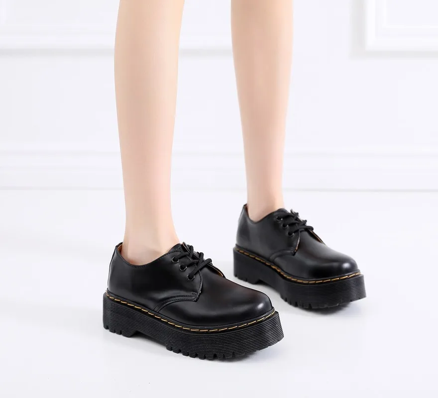 retro leather women's shoes spring autumn British student bottom work goth shoes women genuine leather-42 black Martin shoes
retro leather women's shoes spring autumn British student bottom work goth shoes women genuine leather-42 black Martin shoes