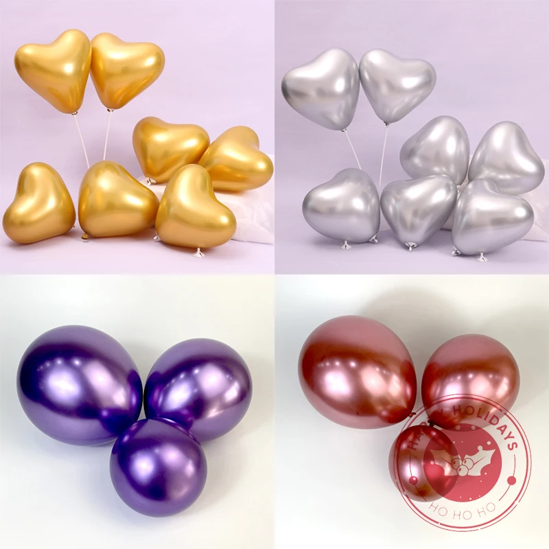 10pcs Metal Chromium Balloons Thickened Round Heart Metallic Gold Latex Helium Balloon Wedding Birthday Christmas Decoration
10pcs Metal Chromium Balloons Thickened Round Heart Metallic Gold Latex Helium Balloon Wedding Birthday Christmas Decoration