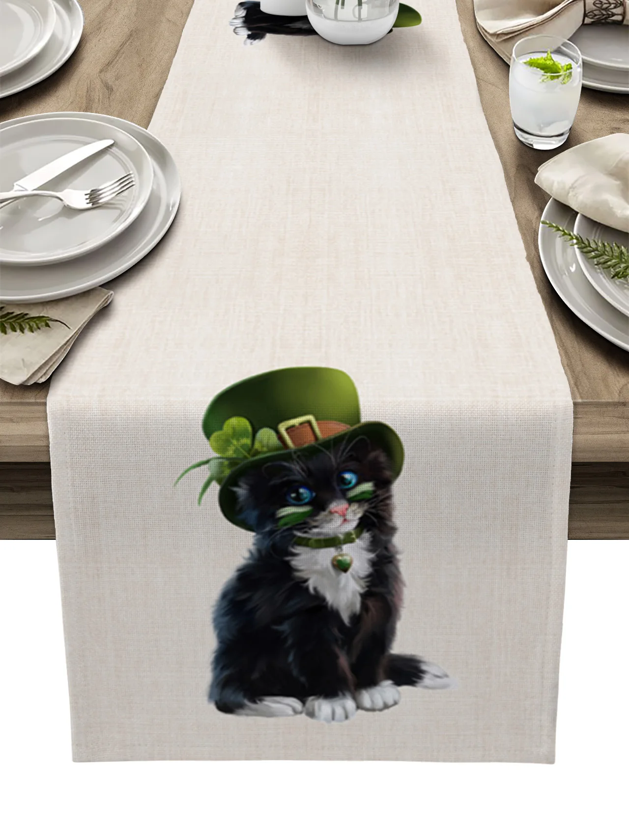 Cat Hat Four-Leaf Clover Table Runner Luxury Wedding Decor Table Cover Holiday Home Ornament Dinner Tablecloth
Cat Hat Four-Leaf Clover Table Runner Luxury Wedding Decor Table Cover Holiday Home Ornament Dinner Tablecloth