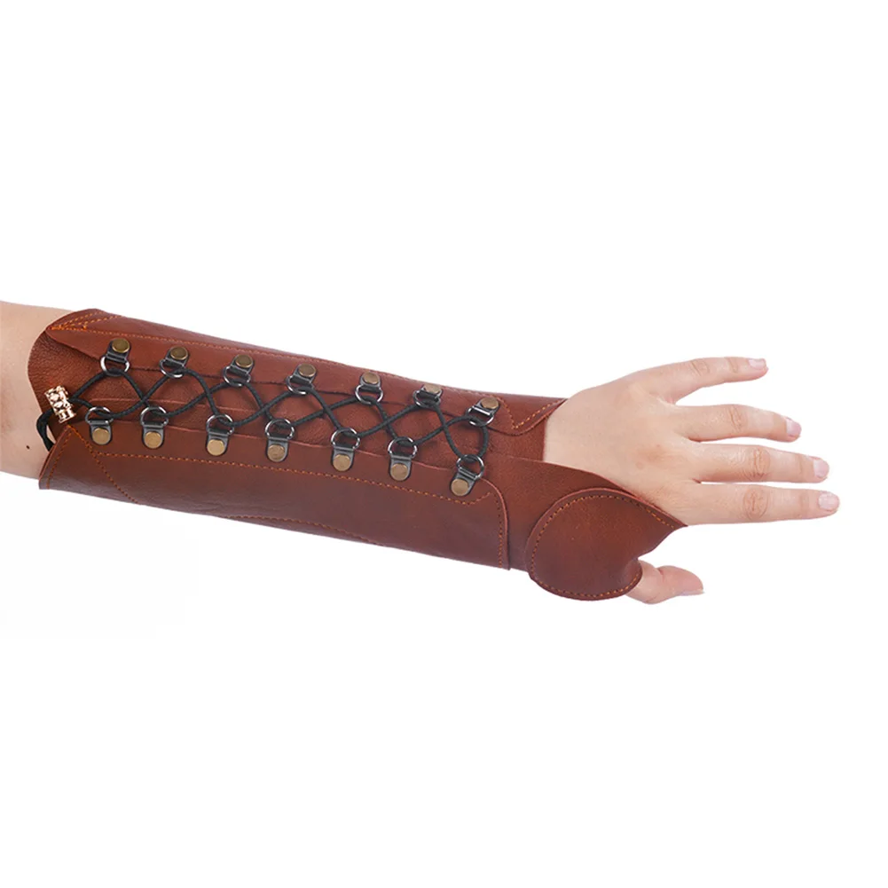 Punk Archery Arm Guard PU Leather Adjustable Forearm Protector Gear String Bow Viking Bracer Gauntlet Wristband Armband
Punk Archery Arm Guard PU Leather Adjustable Forearm Protector Gear String Bow Viking Bracer Gauntlet Wristband Armband