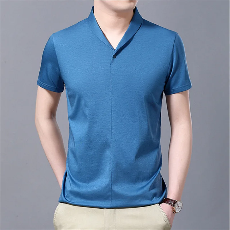 2021 summer new men's T-shirt fashion casual short sleeve slim T-shirt solid color t shirt
2021 summer new men's T-shirt fashion casual short sleeve slim T-shirt solid color t shirt