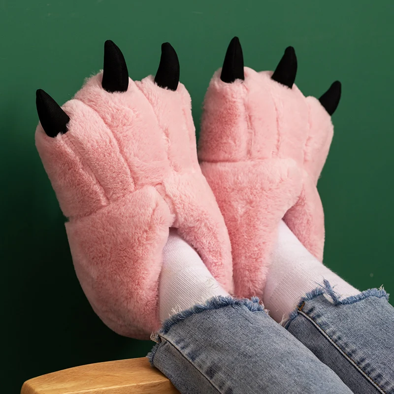 Cartoon Cotton Slippers Women's Cute Plush Bear Paw Home Bag Heel Winter plus Velvet Bag Heel Funny Indoor Cotton Shoes
Cartoon Cotton Slippers Women's Cute Plush Bear Paw Home Bag Heel Winter plus Velvet Bag Heel Funny Indoor Cotton Shoes