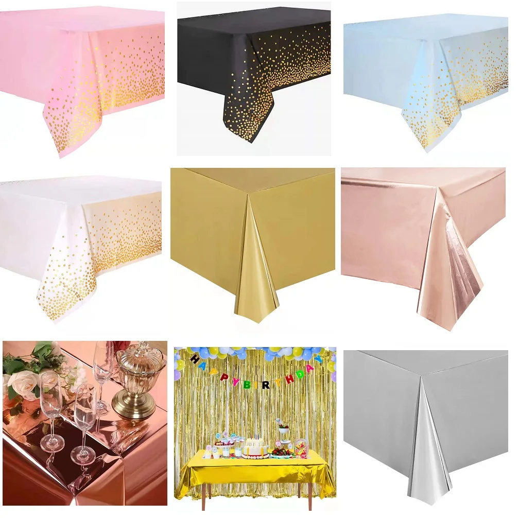 137*274cm rose gold tablecloth golden polka dot tablecloth children adult happy birthday party supplies wedding decorations
137*274cm rose gold tablecloth golden polka dot tablecloth children adult happy birthday party supplies wedding decorations