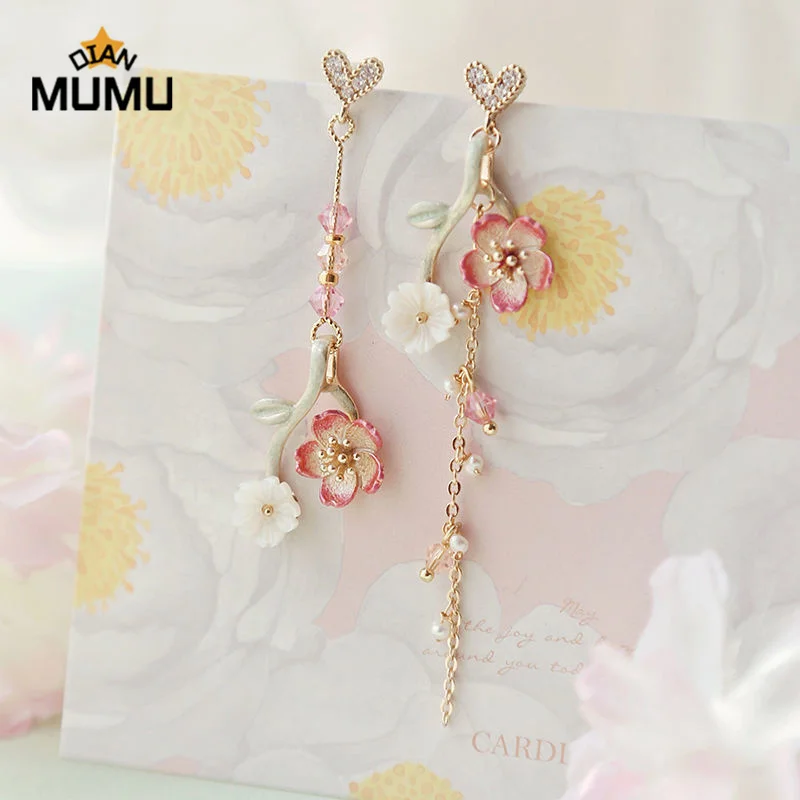 Korean Vintage Metal Long Dangle Pink Flower Earrings For Women Girls Brincos Temperament pendientes mujer Jewelry
Korean Vintage Metal Long Dangle Pink Flower Earrings For Women Girls Brincos Temperament pendientes mujer Jewelry