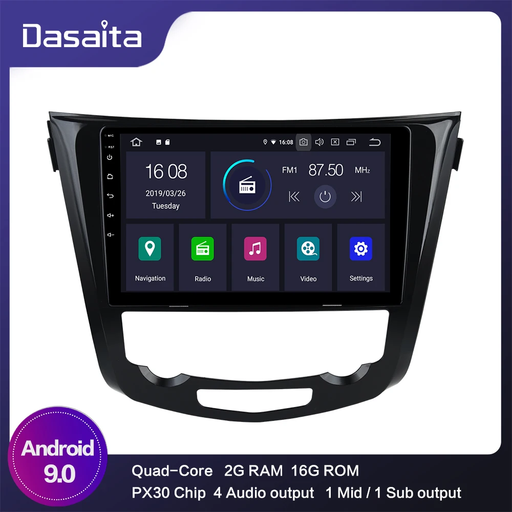 Автомобильная стерео система на Android 9 0 экран 10 2 дюйма для Nissan X Trail Qashqai 2014 2015 2016 2017