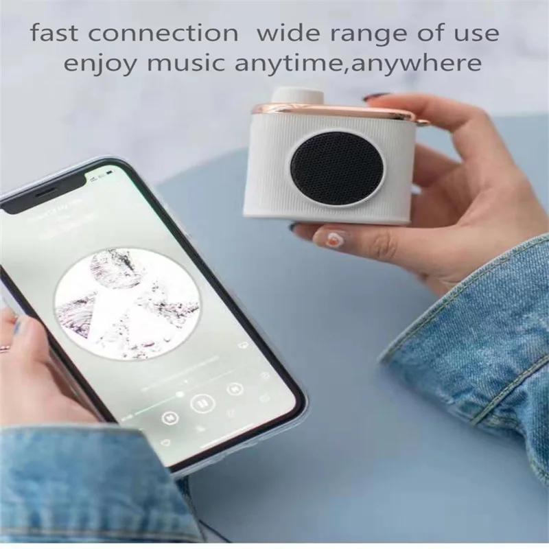 New Retro Portable Bluetooth Speaker Mini Wireless Rotate button for Travel Music Player Surround HiFi Sound | Электроника