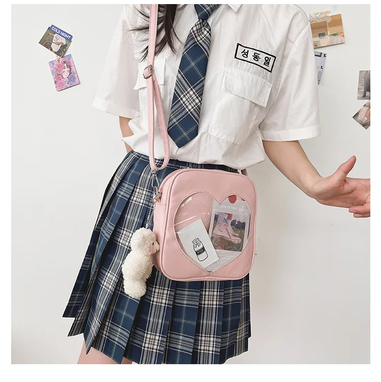 Cute Pu Crossbody Bag Women Heart Transparent Shoulder Bags 2021 Fashion Student PVC Messenger Bag Female Designer Small Handbag
Cute Pu Crossbody Bag Women Heart Transparent Shoulder Bags 2021 Fashion Student PVC Messenger Bag Female Designer Small Handbag