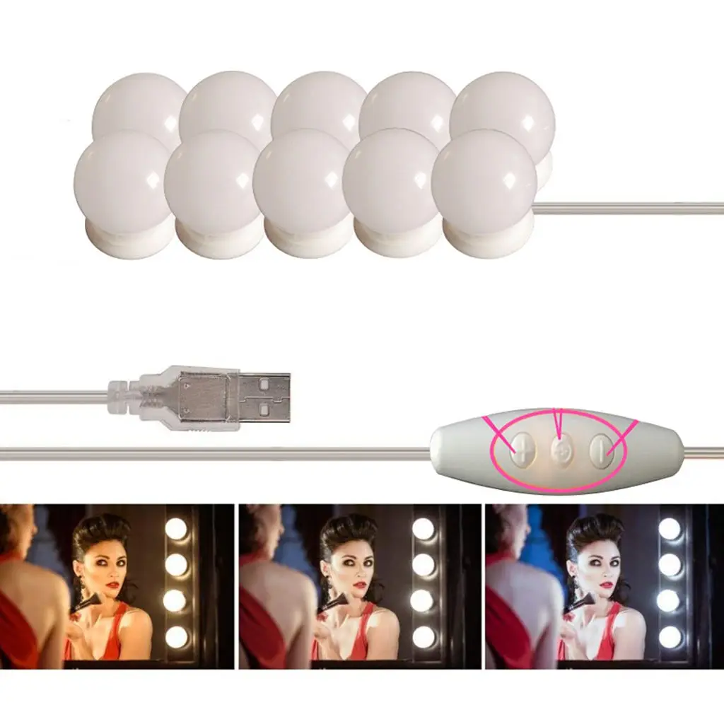 10Pcs Makeup Mirror Vanity LED Light Bulbs Set Light Super Bright LED Bulbs Portable Cosmetic Mirror Light Powered Makeup Light
10Pcs Makeup Mirror Vanity LED Light Bulbs Set Light Super Bright LED Bulbs Portable Cosmetic Mirror Light Powered Makeup Light