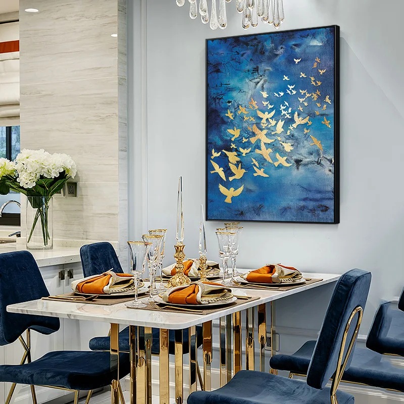 Nordic Golden Fish Abstract Flying Birds Blue Canvas Painting Wall Art Posters and Prints Wall Pictures for Living Room Decor
Nordic Golden Fish Abstract Flying Birds Blue Canvas Painting Wall Art Posters and Prints Wall Pictures for Living Room Decor