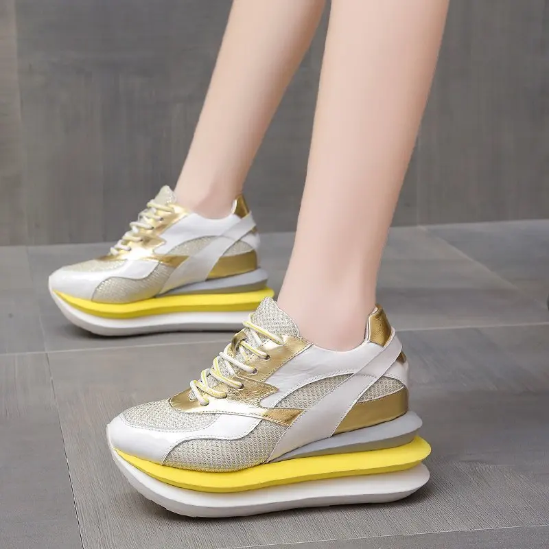 Women 6cm Breathable Lace Up Platform Sneakers Spring Summer Cause Shoes Woman
Women 6cm Breathable Lace Up Platform Sneakers Spring Summer Cause Shoes Woman