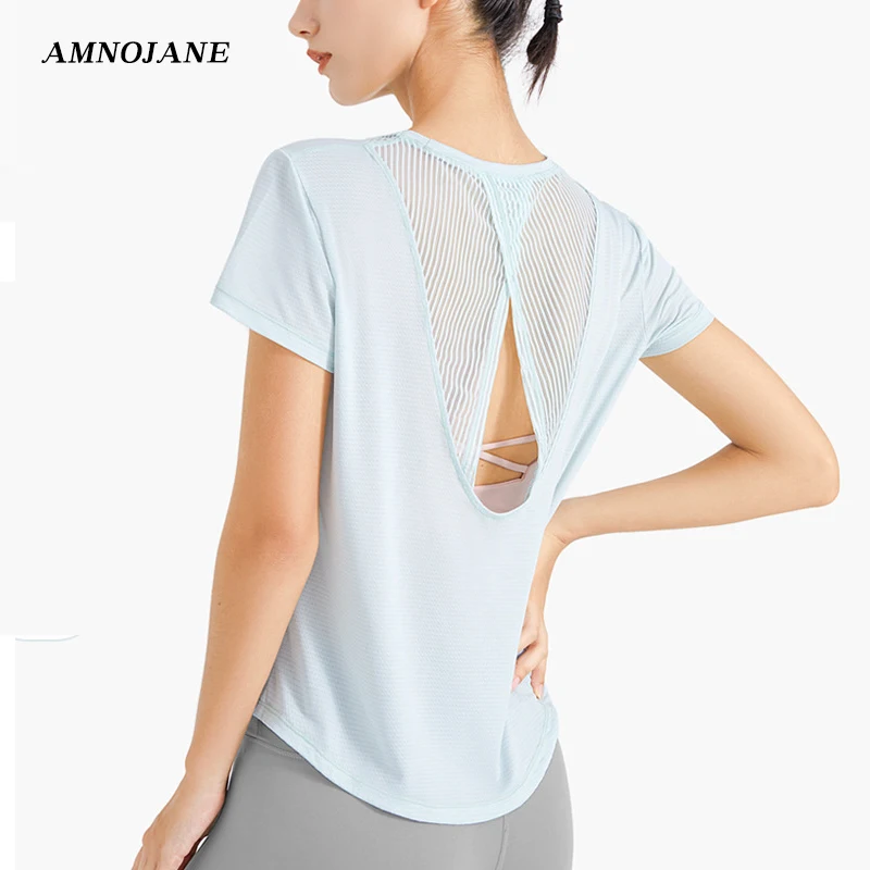 Women's Yoga Shirt Sexy Short Sleeve Mesh T-Shirt Backless Yoga Top Loose Quick Dry Tank Top Women Casual Workout Sports Shirt
Women's Yoga Shirt Sexy Short Sleeve Mesh T-Shirt Backless Yoga Top Loose Quick Dry Tank Top Women Casual Workout Sports Shirt