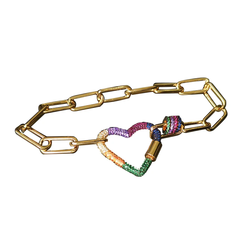 S925 Sterling Silver Rainbow Love Bracelet Female Colorful Interlocking Bracelet Personality Fashion Luxury Monaco Jewelry 
S925 Sterling Silver Rainbow Love Bracelet Female Colorful Interlocking Bracelet Personality Fashion Luxury Monaco Jewelry