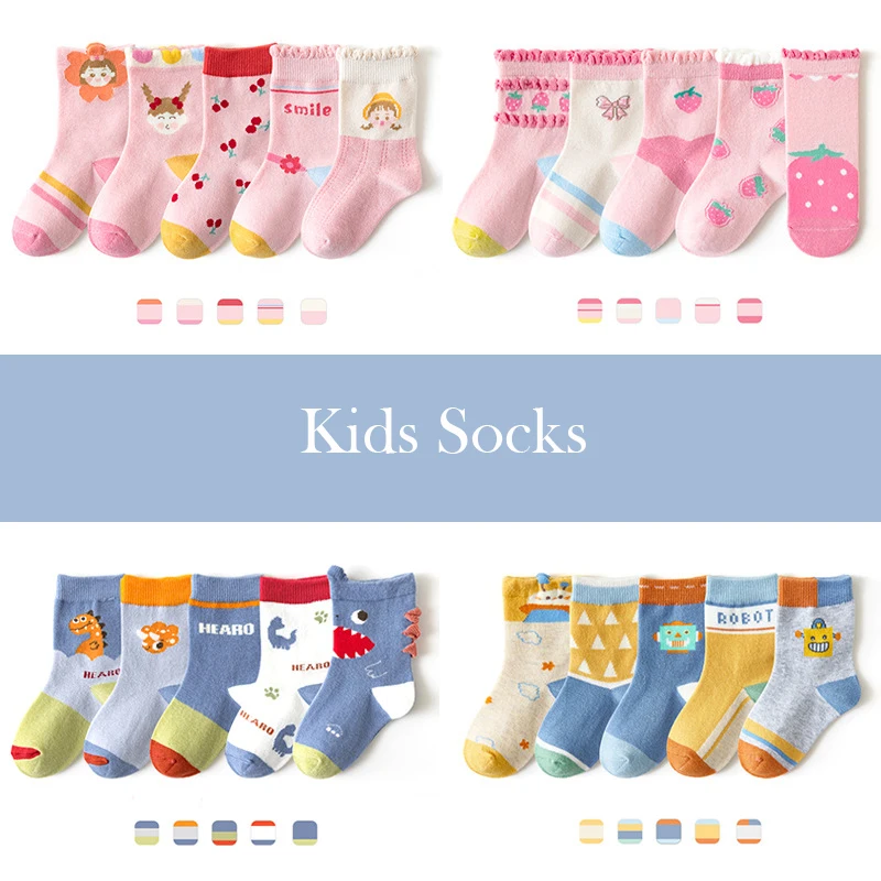 Children Socks 5Pairs/Set Autumn Winter Soft Cotton Cute Cartoon Girl and Boy Short Socks
Children Socks 5Pairs/Set Autumn Winter Soft Cotton Cute Cartoon Girl and Boy Short Socks