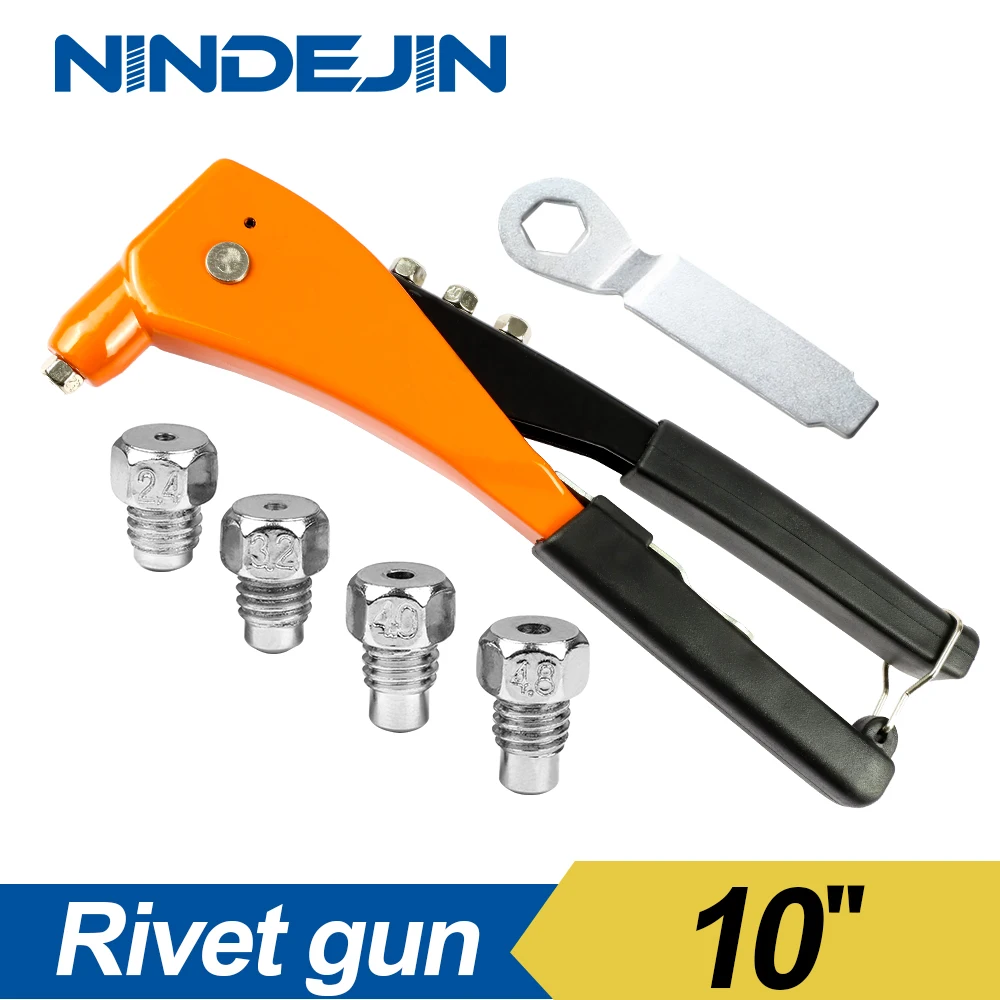 NINDEJIN rivet gun tool 10 inch aluminum hand riveter pop blind rivet gun rivet hammer 
NINDEJIN rivet gun tool 10 inch aluminum hand riveter pop blind rivet gun rivet hammer