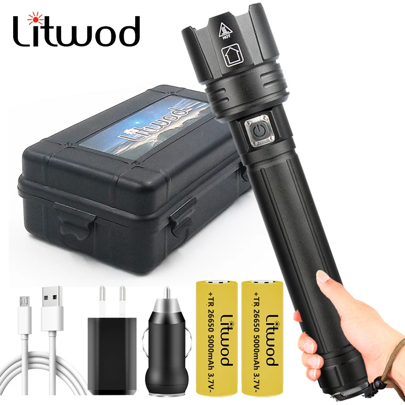 XHP120 600000LM Powerful Led Flashlight USB Rechargeable Torch Zoomable Bulbs 18650 26650 Battery Portable Light Camping Lantern
XHP120 600000LM Powerful Led Flashlight USB Rechargeable Torch Zoomable Bulbs 18650 26650 Battery Portable Light Camping Lantern