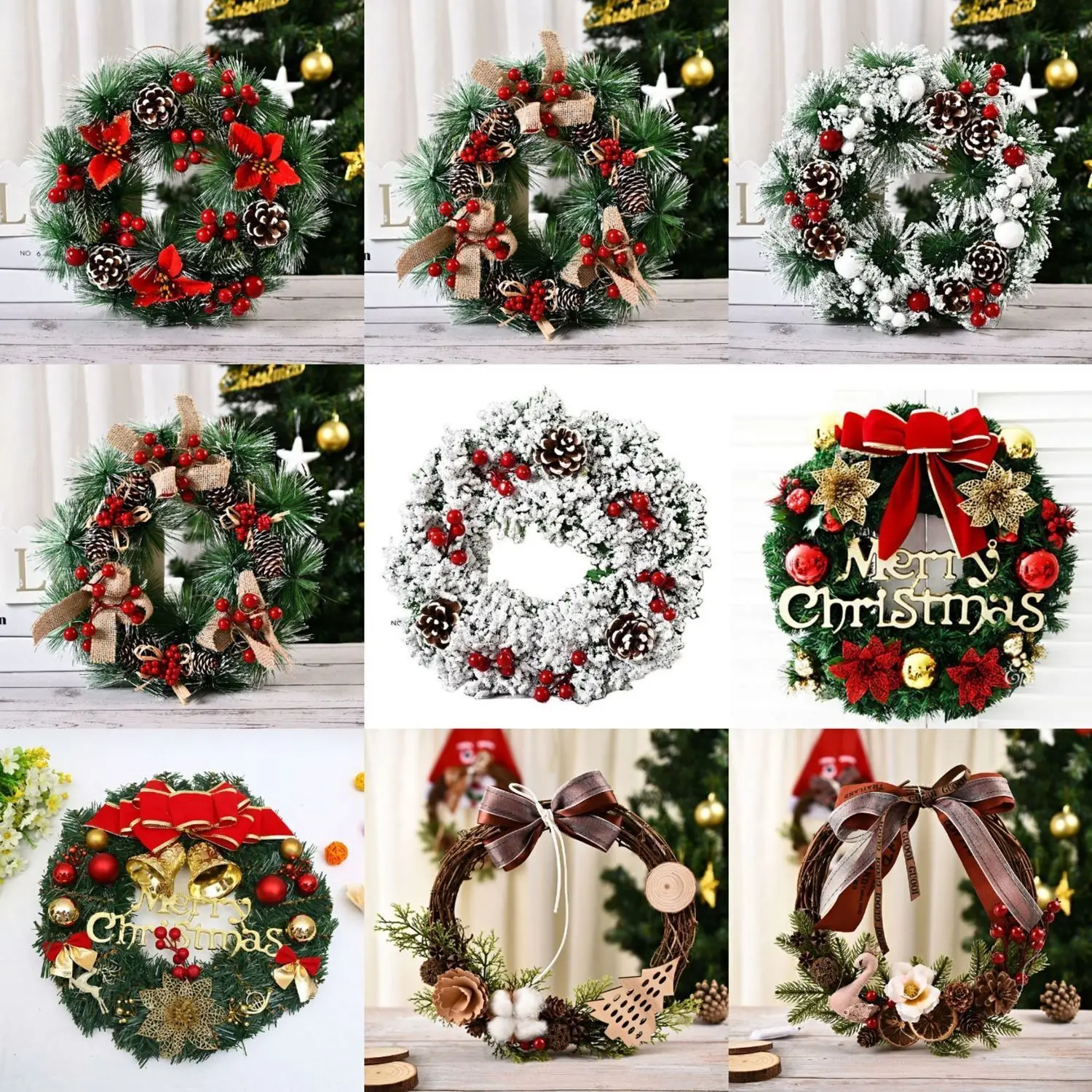 Christmas Wreath Artificial Pinecone Red Berry Garland Window Christmas Tree Decoration Wreath Door Restaurant Home
Christmas Wreath Artificial Pinecone Red Berry Garland Window Christmas Tree Decoration Wreath Door Restaurant Home