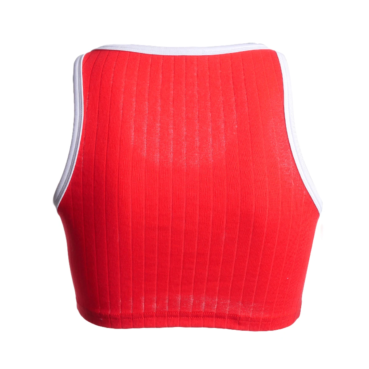 Sexy Women Fashion Color Contrast Vest Summer Button U-neck Ribbed Edging Exposed Navel Bottoming Tanks Top 
Sexy Women Fashion Color Contrast Vest Summer Button U-neck Ribbed Edging Exposed Navel Bottoming Tanks Top