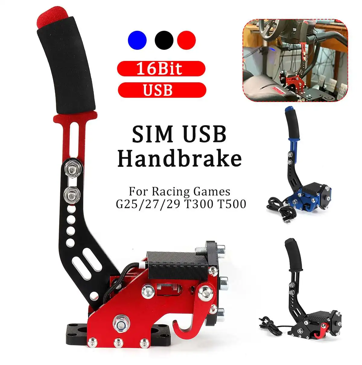 Handbrake System 16 Bit Hall Sensor Handbrake Sim For Racing Games G25/27/29 T300 T500 Fanatec Osw Dirt Rally with Base Bracket
Handbrake System 16 Bit Hall Sensor Handbrake Sim For Racing Games G25/27/29 T300 T500 Fanatec Osw Dirt Rally with Base Bracket