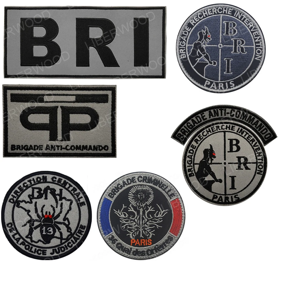 Франция Полицейский спецназ вышитая нашивка Тактическая Военная RAID BRI GIGN военный