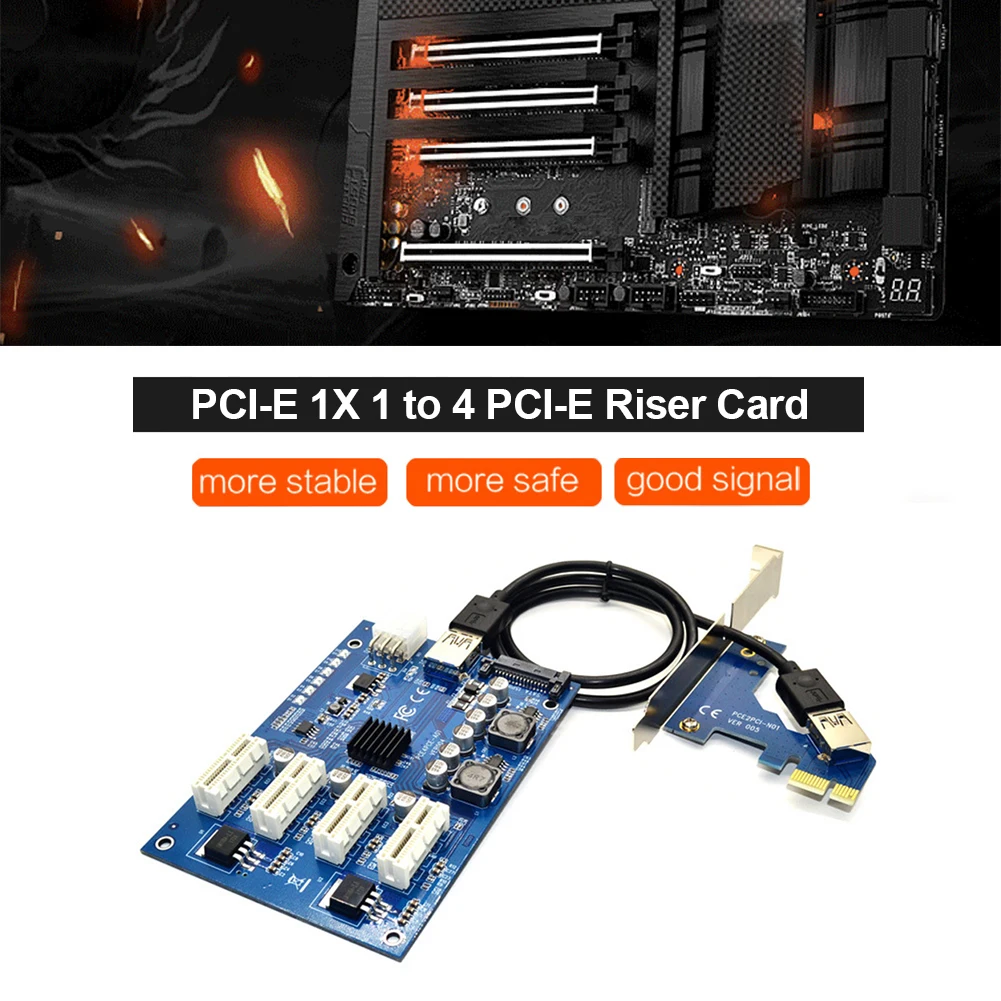 Плата расширения PCI-E X1-PCI-E X16, адаптер с 1 на 4 порта PCI Express, усилитель переключателя USB 3,0, переходная карта для Windows 7, 8, 10
Плата расширения PCI-E X1-PCI-E X16, адаптер с 1 на 4 порта PCI Express, усилитель переключателя USB 3,0, переходная карта для Windows 7, 8, 10