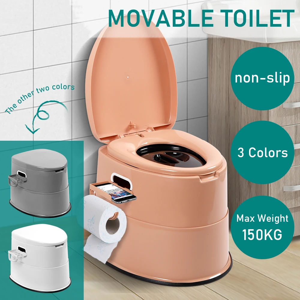 Фото Портативный туалетный стул 6L для пожилых людей подвижный туалет/горшок