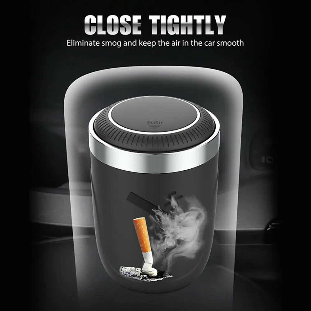 Car Ashtray With Lid LED Car Lighting Garbage Coin Storage Cup Container Cigar Ashtray Cigarette Cylinder For Cup Holders Black
Car Ashtray With Lid LED Car Lighting Garbage Coin Storage Cup Container Cigar Ashtray Cigarette Cylinder For Cup Holders Black