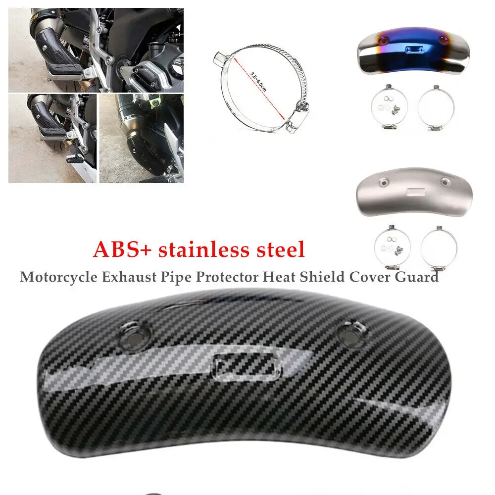 7.7" Universal Motorbike Exhaust Heat Shield Cover Middle Silencer Pipe Heel Guard Kit Heat Insulation with 2 Clamps
7.7" Universal Motorbike Exhaust Heat Shield Cover Middle Silencer Pipe Heel Guard Kit Heat Insulation with 2 Clamps