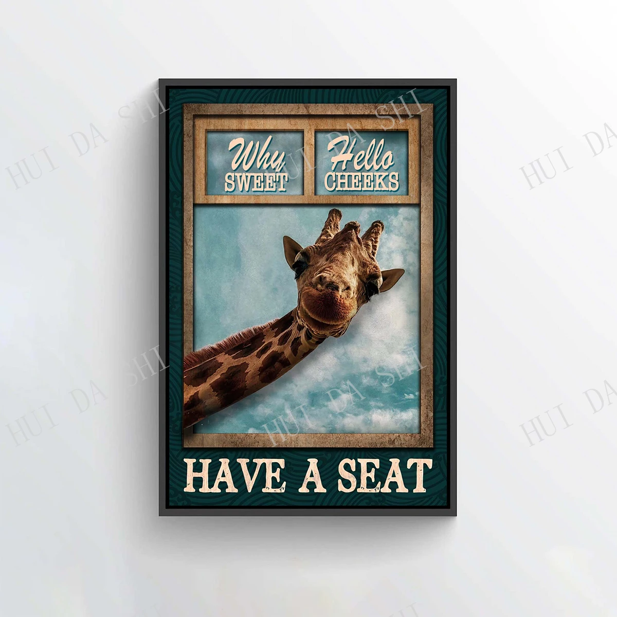 Giraffe Poster-Why Hello Sweet Cheeks Have A Seat, Giraffe Wall Art, Funny Bathroom Decor, Animal Lovers Art, Giraffes Restroom
Giraffe Poster-Why Hello Sweet Cheeks Have A Seat, Giraffe Wall Art, Funny Bathroom Decor, Animal Lovers Art, Giraffes Restroom