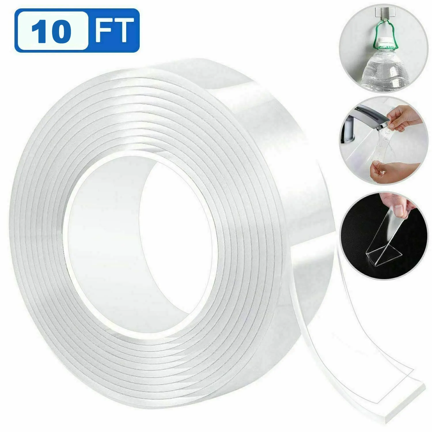 Nano Tape Double Sided Tape Transparent NoTrace Reusable Waterproof Adhesive Tape Cleanable Home 2mm×3cm×300cm
Nano Tape Double Sided Tape Transparent NoTrace Reusable Waterproof Adhesive Tape Cleanable Home 2mm×3cm×300cm