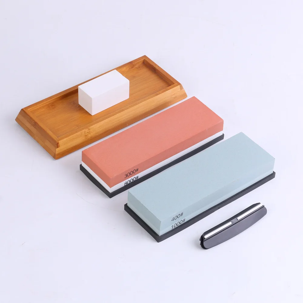 Sharpener Stone Set 2 in 1 Knife Sharpening Grinding Whetstone with Bamboo Base Knife Guide 400/1000 3000/8000 Grit Kitchen Tool
Sharpener Stone Set 2 in 1 Knife Sharpening Grinding Whetstone with Bamboo Base Knife Guide 400/1000 3000/8000 Grit Kitchen Tool